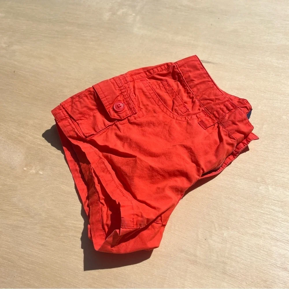 Kids Girls GAP Kids size 10 Orange Red Bright Cargo Shorts